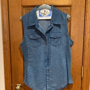 Cavalini Blue Denim Top